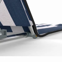 Outsunny Opvouwbare zonne-ligstoel tuinligbed met hoofdkussen ligstoel met in 5 standen verstelbare rugleuning draagtas Blauw(m-11)