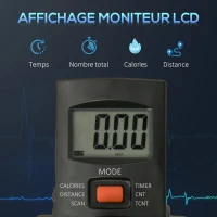 HOMCOM Pédalier d'appartement mini vélo d'appartement résistance ajustable écran LCD 33-43 x 40 x 24,5-34,5 cm en acier noir(m-6)