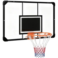 SPORTNOW Tabela de Basquetebol de Parede com Quadro e Estrutura de Aço para Utilização em Interiores e Exteriores 113x61x73 cm Preto(m-10)