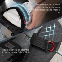 HOMCOM Vogatore a 12 Resistenze con Monitor Digitale e Struttura in Alluminio, Acciaio e ABS, 160x61x50 cm(m-7)