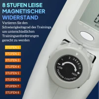 SPORTNOW Mini-Heimtrainer, Unter-dem-Schreibtisch-Fußpedale, Arm- und Beinübungen, 8 Widerstandsstufen, Stahl, Weiß(m-5)
