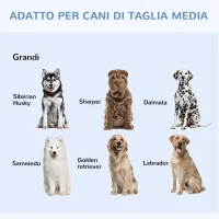 PawHut Gabbia per Animali Domestici in Acciaio Pieghevole con Maniglia Superiore e Doppia Apertura, 121x77x82 cm(m-5)