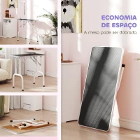 PawHut Mesa de Tosquia Dobrável para Cães com Tampo Antiderrapante e Braço Ajustável, 81 x 48,5 x 80 cm, Preta(m-5)
