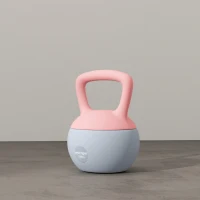 SPORTNOW Kettlebell de 10 kg Pesa Russa Preenchida de Areia Metálica e Alça Antiderrapante para Treino em Casa Ginásio 21x21x30 cm Rosa(m-9)