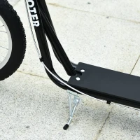 HOMCOM Step scooter stadsscooter kinderen luchtbanden verstelbare step aluminium wit(m-8)