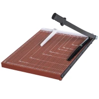 HOMCOM Cortador de Papel A3 Guillotina Profesional para Papelería Fotográfica Oficina Estudio Escuela Capacidad 12 Hojas con Regla Guía Cizalla de Cuchilla 65.5x40x6cm(m-7)