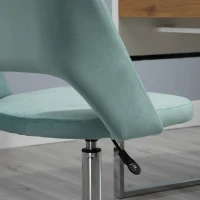 Vinsetto Verstelbare Bureaustoel met Wielen, 360° Draaibaar, Schelpvorm, Schuim, 49 x 60 x 79-91 cm, Groen(m-8)