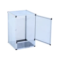 PawHut Reptile Tank Cage Aluminum Vivarium Waterproof Pet Breeder Breeding Snake Lizard Turtle Spider Tall Enclosure (Large Size)(m-6)