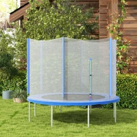 SPORTNOW Rede de Segurança para Trampolim Ø244 cm Rede de Substituição de Trampolins com Fecho de Correr para 6 Postes Azul(m-10)