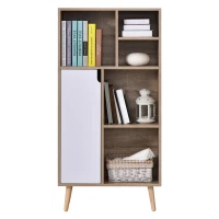 HOMCOM boekenplank dressoir keukenkast kubuskast 5 opbergvakken 1 kast(m-10)