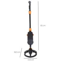 Outsunny Metalldetektor Metallsuchgerät mit LCD Display wasserdicht 16,5cm Suchspule ABS Ф16,5 x 81cm(m-3)