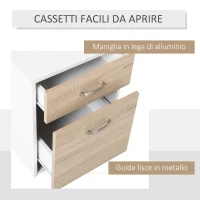 HOMCOM – Moderna Scrivania per Computer con Ripiani in Legno MDF 137 x 55 x 92cm(m-6)