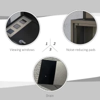 HOMCOM Wall Mounted Letterbox, Weatherproof Post Box, Modern Mailbox with 2 Keys and Viewing Windows, Easy to Install(m-5)