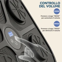 SPORTNOW Boxing Machine Musicale a Parete con 9 Velocità, Connessione Bluetooth e Guanti, 41.8x44.6x7.5 cm, Nero e Blu(m-7)