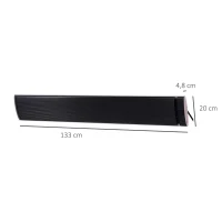 Outsunny Buitenverwarming 2400 W straalkachel kachel wandmontage tuinterras alu(m-3)