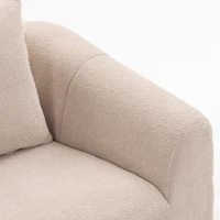 HOMCOM 3-zitsbank, framevrije cloudbank van chenille, dikke pocketvering, extra brede zitting, 3 kussens, beige(m-11)