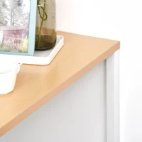HOMCOM klapbureau met 6 vakken boekenkast met 3 planken computertafel kantoortafel E1 spaanplaat metalen frame donkergrijs 98 x 51 x 153 cm(m-9)