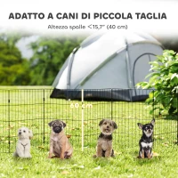 PawHut Recinto per Cani Recinto Espandibile Pieghevole, 50x60 cm, Nero(m-4)