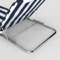 Outsunny Opvouwbare zonne-ligstoel tuinligbed met hoofdkussen ligstoel met in 5 standen verstelbare rugleuning draagtas Blauw(m-10)