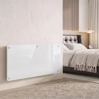 HOMCOM Smart Panel Heater Wall Mounted Freestanding, Electric Heater with Weekly Timer, Open Window & Anti-Frost, 2000W, White(m-2)
