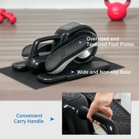 SPORTNOW Under Desk Electric Elliptical Machine for Home, Sit Down Pedal Exerciser for Seniors with 12 Programs, LCD Monitor, Compact with Remote Control & Non-Slip Pad(m-7)