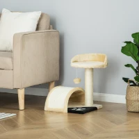 PawHut Albero Tiragraffi per Gatti per Gioco e Relax 35.5x37x46 cm Beige(m-10)