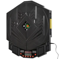 SPORTNOW Elektronische Dartscheibe Dartboard mit Sprachansagen Englische Stimme LED-Anzeigen 12 Darts 27 Spiele 216 Varianten Dartautomat mit Türen Dartscheibe Set für bis zu 8 Spieler(m-11)