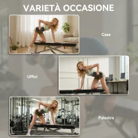 HOMCOM Set di Manubri Palestra da 2x17.5 kg con Impugnatura Antiscivolo, in Metallo, per Allenamento Fitness, Nero(m-6)