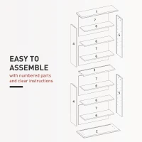 HOMCOM 360 CD Storage Unit - White(m-7)