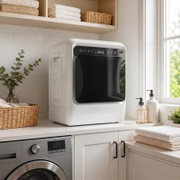 HOMCOM 5kg Vented Tumble Dryer, 1000W Compact Tumble Dryer with Smart Drying, Freestanding Stackable Clothes Drying Machine(m-11)
