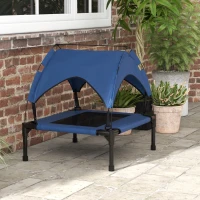 PawHut Hondenbed met Dak, Ademend, Waterafstotend, tot 20 kg, 76 x 61 x 69,5 cm, Donkerblauw(m-9)