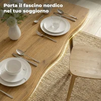 HOMCOM Tavolo da Pranzo Rettangolare per 4 Persone 110x70 cm Rovere Nero(m-5)
