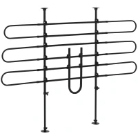 PawHut Grade de Segurança de Carro para Cães Ajustável em Largura e Altura 87-135x85x120cm Grade Separadora para Porta Malas de Carro Universal Metal Preto(m-1)