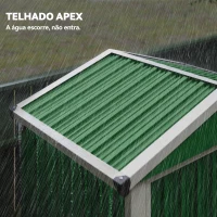 Outsunny Abrigo de Jardim Exterior 1,1 m² 133x87x178 cm com 2 Portas de Abrir, Telhado de Duas Águas e Luvas Verde(m-7)