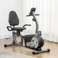 Vélo d'appartement semi-allongé vélo couché - Aosom.fr x FFHandball - écran LCD siège réglable 8 niveaux de résistance(m-2)