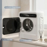 HOMCOM 5kg Vented Tumble Dryer, 1000W Compact Tumble Dryer with Smart Drying, Freestanding Stackable Clothes Drying Machine(m-7)