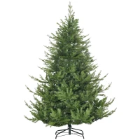 HOMCOM kerstboom, kunstspar, realistische uitstraling, snelle montage, kunststof, groen, 136 x 136 x 180 cm(m-1)