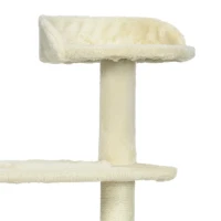 Krabpaal PawHut met sisalpalen, krabpaal voor katten, klimboom voor katten, kattenboom, lichtgrijs, 50 x 50 x 100 cm kattenkrabpaal sisalpalen kattenboom beige | Aosom.nl(m-10)