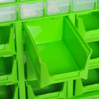 DURHAND Sortierkasten Kleinteilemagazin Teile Box Aufbewahrungsbox 39 Fächer Grün L38 x B16 x H47,5 cm(m-9)