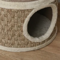 PawHut kattenkrabpaal Kattenton voor katten 3 niveaus Krabpaal klimboom Kattenmeubel met sisal pluche 37,5 x 37,5 x 70 cm(m-9)
