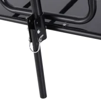 HOMCOM Aanhangwagen koppeling transportaanhanger fietskar bolderwagen zwart(m-11)