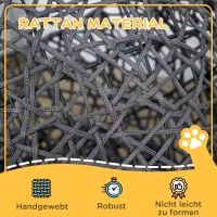 PawHut Kattenmand Kattenhut met Kussen Kattenhol Polyester Touw Paars(m-5)