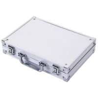 HOMCOM Valigetta Poker Professionale in Alluminio, Set Poker con 200 Fiches e 2 Mazzi per Texas hold'em e Blackjack(m-7)