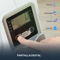 SPORTNOW Máquina de Remo Magnético Remo para Casa Plegable Resistencia de 8 Niveles Pantalla LCD y 2 Ruedas 180x48x60 cm Blanco(m-6)