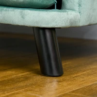 PawHut Hondenbank met rugleuning huisdierenbank hondenbed zachte bekleding kattenbank groen(m-9)