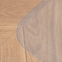 HOMCOM Alfombrilla Protectora para Suelos Alfombrilla para Silla de Oficina para Suelo Enmoquetado 90x120 cm Transparente(m-7)