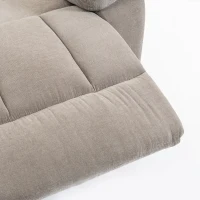 HOMCOM Massage-relaxfauteuil met warmte en vibratiemassage, verlengde voetensteun, draaifunctie, chenille, beige(m-11)