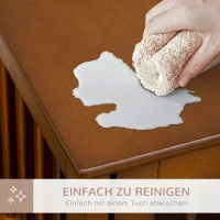 PawHut hondenkooi, hondenhok met tafelblad, huisdierkooi, hondenbench, bruin(m-5)