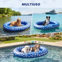 PawHut Galleggiante per Cani Gonfiabile Pieghevole per Cani Piccoli e Medi(m-6)