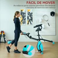 SPORTNOW Bicicleta Estática Dobrável com Resistência Magnética de 8 Níveis Encosto Volante Ecrã LCD e Banda de Resistência 43x97x109 cm Verde(m-8)